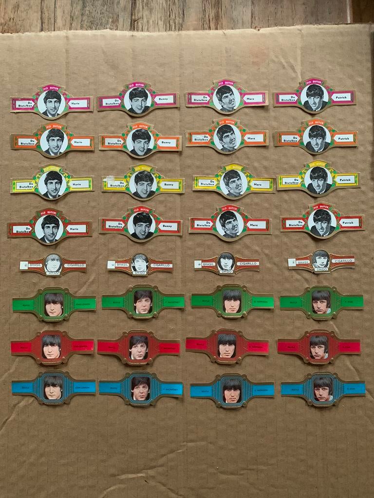 The Beatles originele jaren zestig sigarenbandjes, Verzamelen, Ophalen of Verzenden, Gebruikt, Foto of Kaart