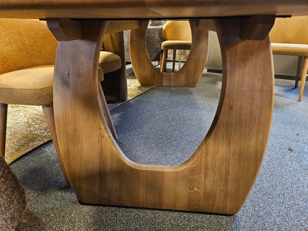 Massief eiken tafel Bali Dining passe-partout opruiming, Ophalen of Verzenden, Nieuw, Rechthoekig, 200 cm of meer