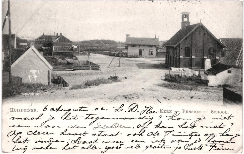 700720 Den Helder Huisduinen 1902 Gelopen met postzegel