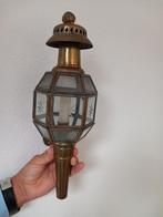 Koperen antieke wandlamp met kaars, Ophalen