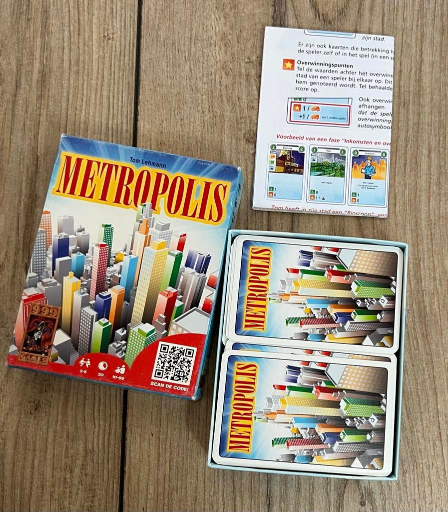 Kaartspel Metropolis, Hobby en Vrije tijd, Gezelschapsspellen | Bordspellen, Drie of vier spelers, Ophalen of Verzenden, Gebruikt