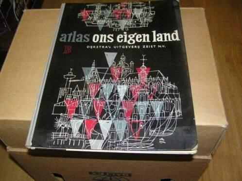 Atlas ons eigen land, Boeken, Atlassen en Landkaarten, Gelezen, Landkaart, Nederland, 1800 tot 2000, Ophalen of Verzenden