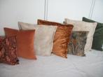 7 Kussens Groen Camel Oranje Beige Kussen - zgan - per stuk, Ophalen of Verzenden, Nieuw, Oranje, Vierkant