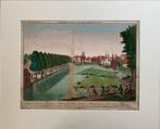 Oudtijds gekleurde opticaprent Rotterdam Schiedamse Poort, Antiek en Kunst, Ophalen of Verzenden