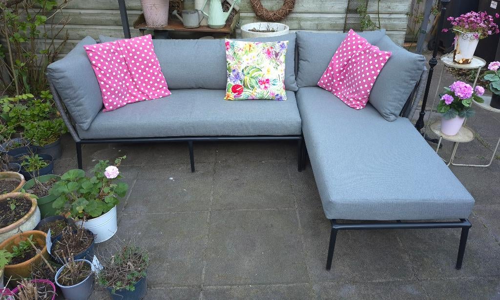 Tuinset/loungeset Valencia (Wehkamp), Ophalen, 4 zitplaatsen, Zo goed als nieuw, Loungeset