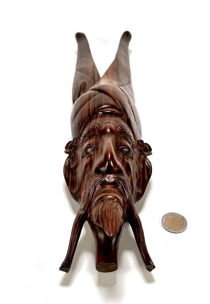 1241. Houten wandmasker, Bali - Indonesië, midden 20e eeuw, Ophalen of Verzenden