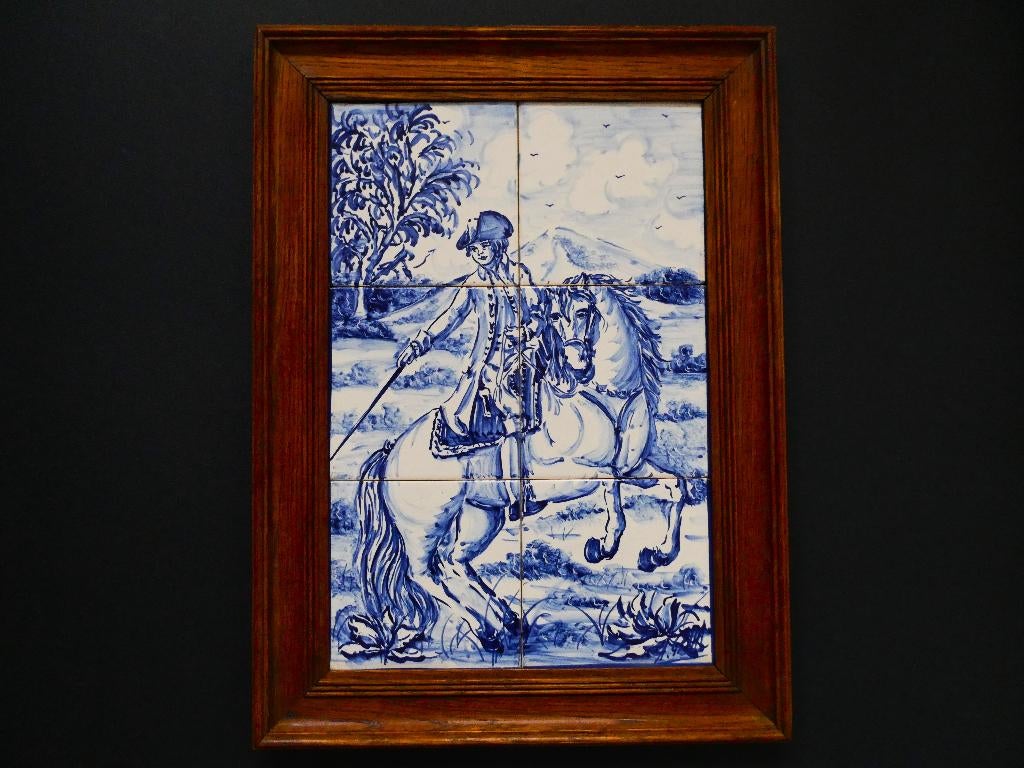 Tegeltableau Nuno Oliveira dressuurinstructeur te paard, Ophalen of Verzenden