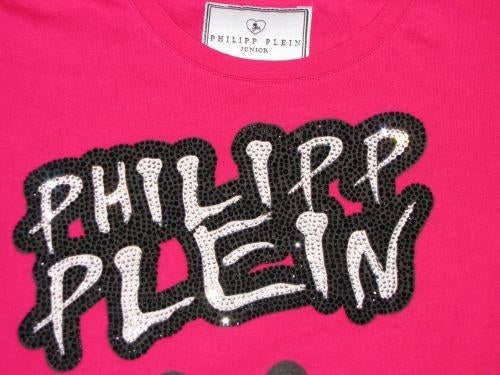 140-146 PHILIPP PLEIN roze shirt, Ophalen of Verzenden, Zo goed als nieuw, Meisje, Shirt of Longsleeve