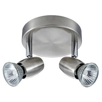 KARWEI duoplaat Luca metaal Ø 13 Inclusief lichtbronnen, Huis en Inrichting, Ophalen, Zo goed als nieuw, Metaal of Aluminium, Plafondspot of Wandspot