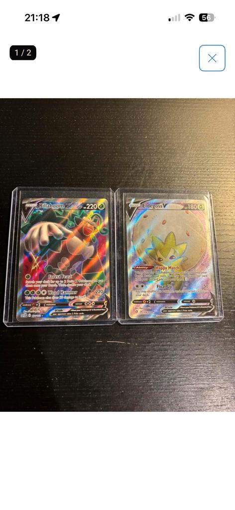 Pokémon Kaarten Full Art Sword & Shield Rebel Clash, Ophalen of Verzenden, Zo goed als nieuw