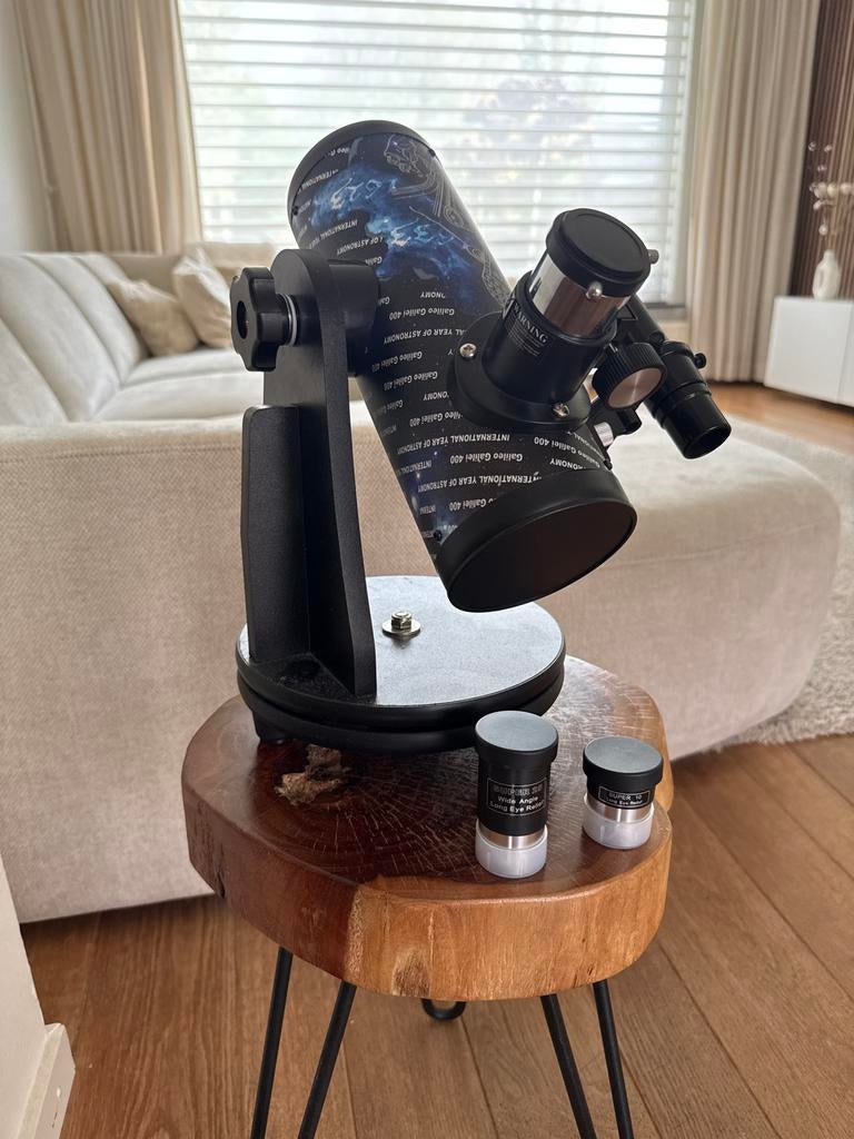 Telescoop D=76mm F=300mm met statief, Ophalen, Gebruikt, Met statief, Spiegeltelescoop (reflector)