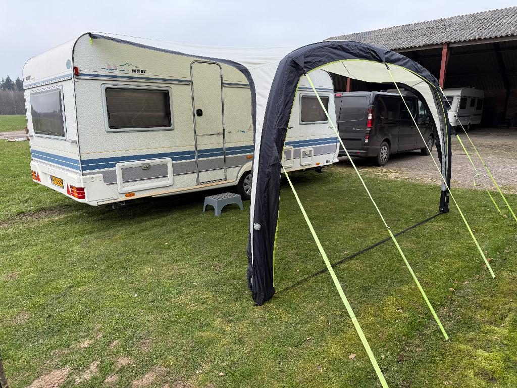 Opblaasbare caravan luifel + 2 zijwanden Obelink ZGAN, Ophalen, Zo goed als nieuw, Polyester, Overige merken