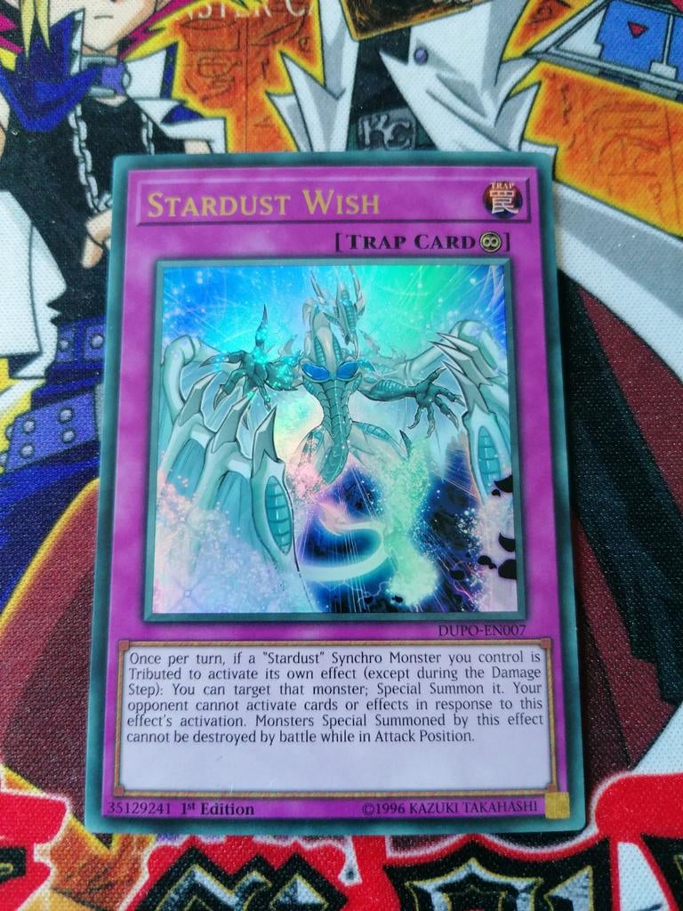 Stardust Wish - Ultra Rare DUPO - Yu-Gi-Oh, Ophalen of Verzenden, Zo goed als nieuw, Foil