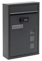 Moderne brievenbus met cijferslot antraciet, Tuin en Terras, Brievenbussen, Ophalen of Verzenden, Nieuw, Aluminium