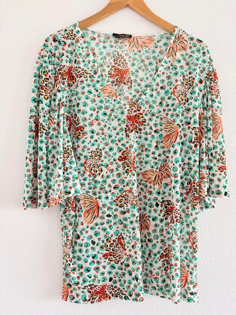 Norah blouse mt 42 zgan, Kleding | Dames, Ophalen of Verzenden, Zo goed als nieuw, Maat 42/44 (L), Korte mouw