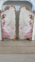 Twee brocante stijl panelen met nympfen, Antiek en Kunst, Ophalen of Verzenden