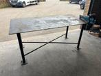 Stalen Werkbank Lastafel met Heuer 160 Bankschroef, Ophalen, Zo goed als nieuw, Bankschroef