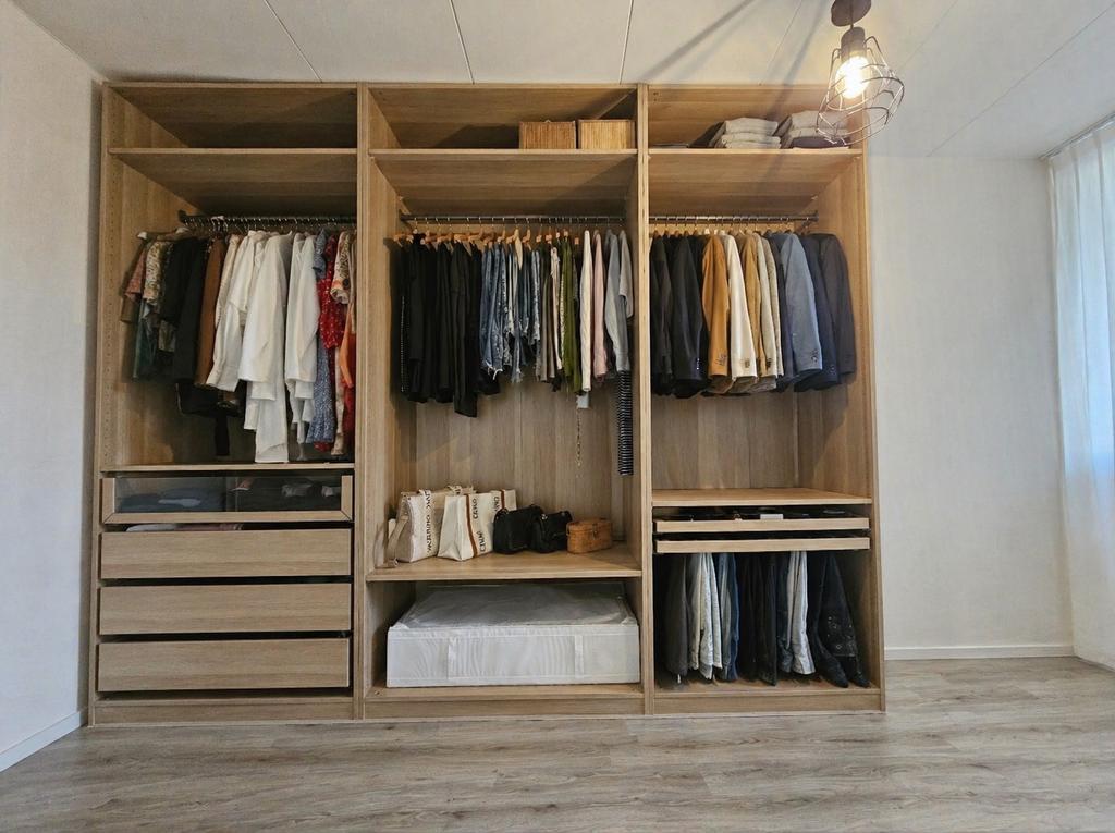 IKEA PAX kast lichtbruin 236 x245 moderne opstelling, Ophalen of Verzenden, Zo goed als nieuw, 50 tot 75 cm, 200 cm of meer