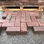 350m2 Prachtig oud gebakken klinkers keiformaat rood paars, Gebruikt, Keramiek, Klinkers, DeStenenMan