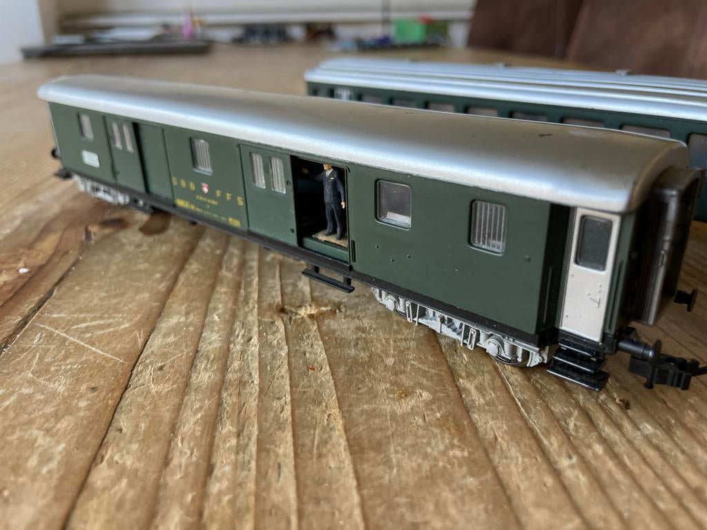 Fleischmann SBB CFF Rijtuigen Set met Profi Koppelingen, Hobby en Vrije tijd, Gebruikt, Gelijkstroom, -, Fleischmann