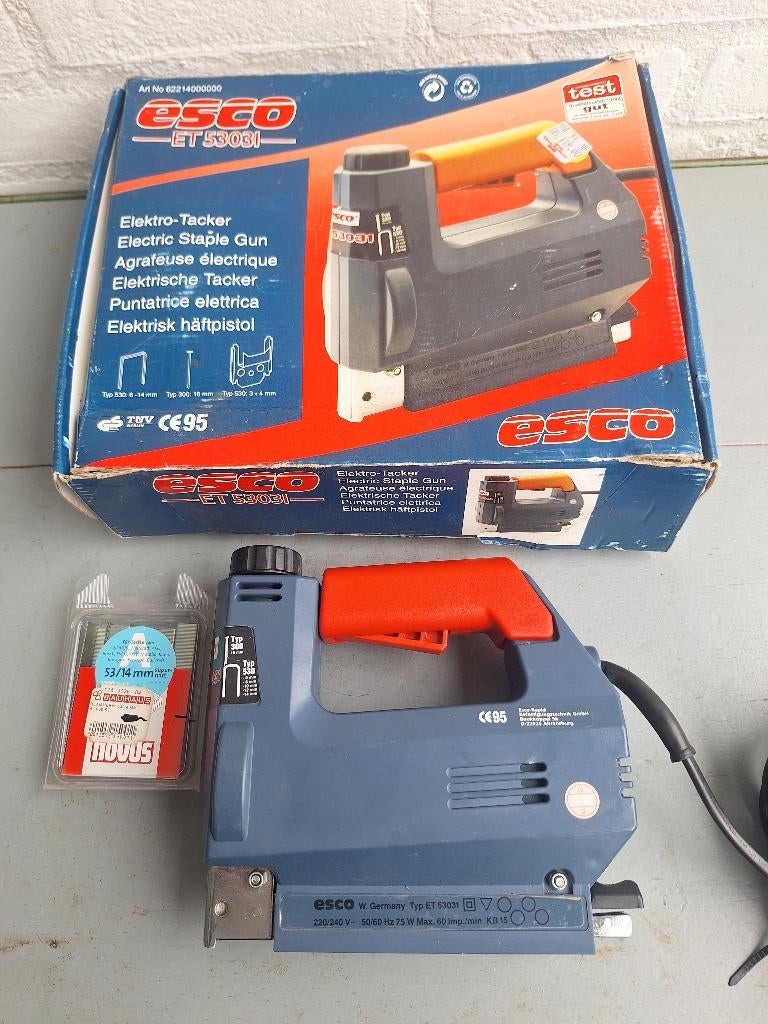Esco ET53031 elektrische combi tacker, Ophalen of Verzenden, Zo goed als nieuw
