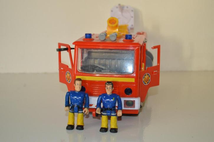 Brandweerman Sam auto Jupiter met Brandweerman Sam en Elvis., Kinderen en Baby's, Speelgoed | Speelgoedvoertuigen, Gebruikt, Ophalen of Verzenden