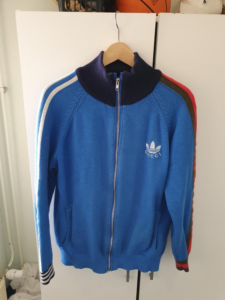 Gucci Adidas Vest Blauw Maat L, Maat 52/54 (L), Gucci Adidas, Blauw, Ophalen of Verzenden