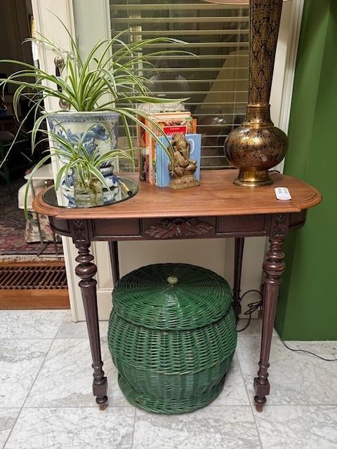 Antieke Eiken Bijzettafel / sidetable / tafel, Huis en Inrichting, Tafels | Bijzettafels, Ophalen, Gebruikt, Klassiek, 75 cm of meer