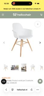 2x Zuiver Albert Kuip armstoel wit - Zo goed als nieuw, Ophalen, Kunststof, Twee, Wit