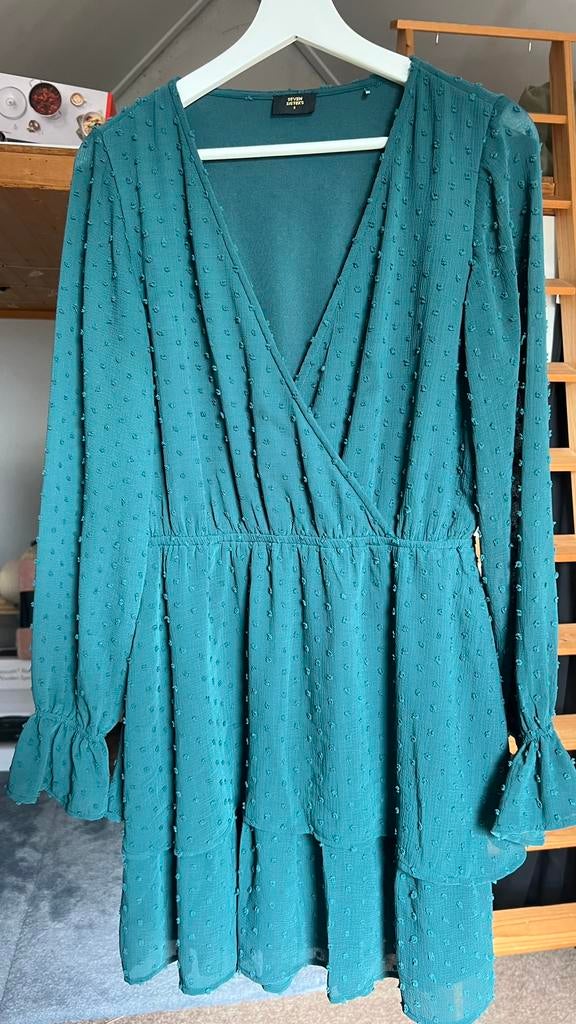 Groene jurk, Kleding | Dames, Ophalen, Zo goed als nieuw, Maat 36 (S), Boven de knie