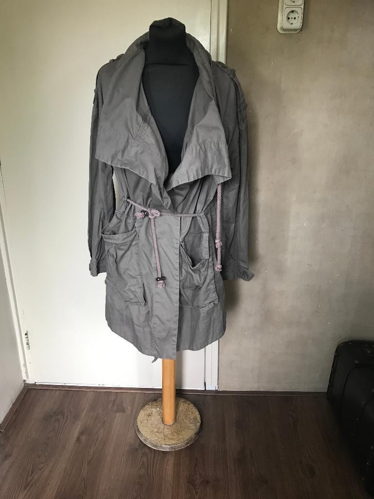 overslag jas (LIV) S/M, Ophalen of Verzenden, Maat 36 (S), Grijs, Gedragen