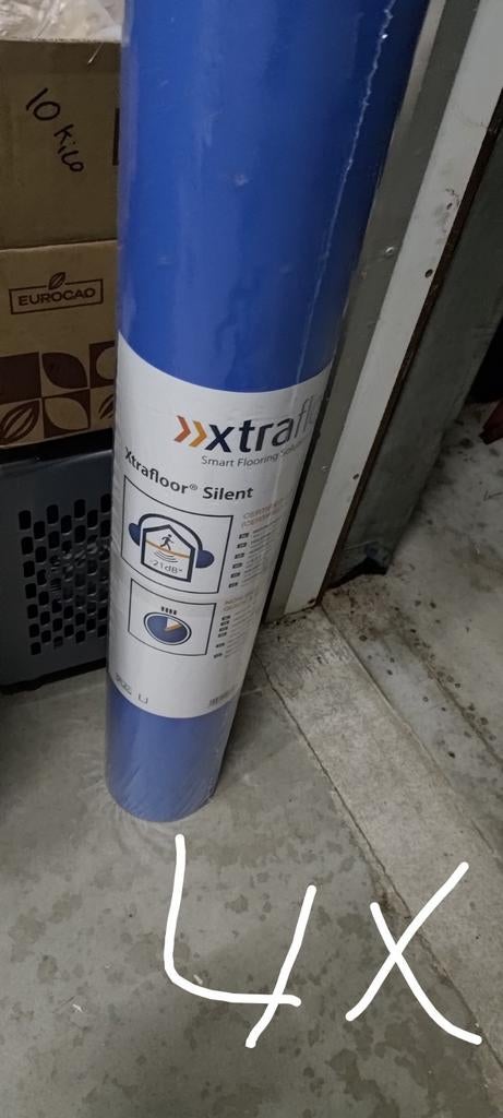 ondervloer Xtrafloor Silent 10db per rol 12,5m2, Ophalen of Verzenden, Nieuw