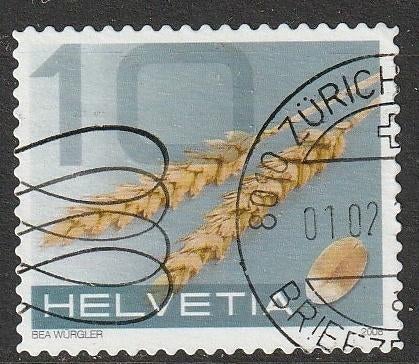 Zwitserland 2008 2069 Korenaren, Gest, Ophalen of Verzenden, Gestempeld