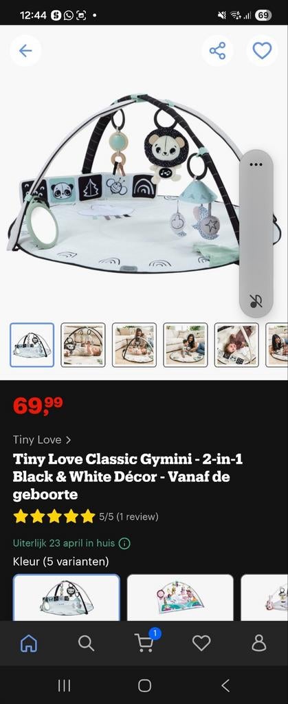 Tiny Love babygym met geluid, Ophalen of Verzenden