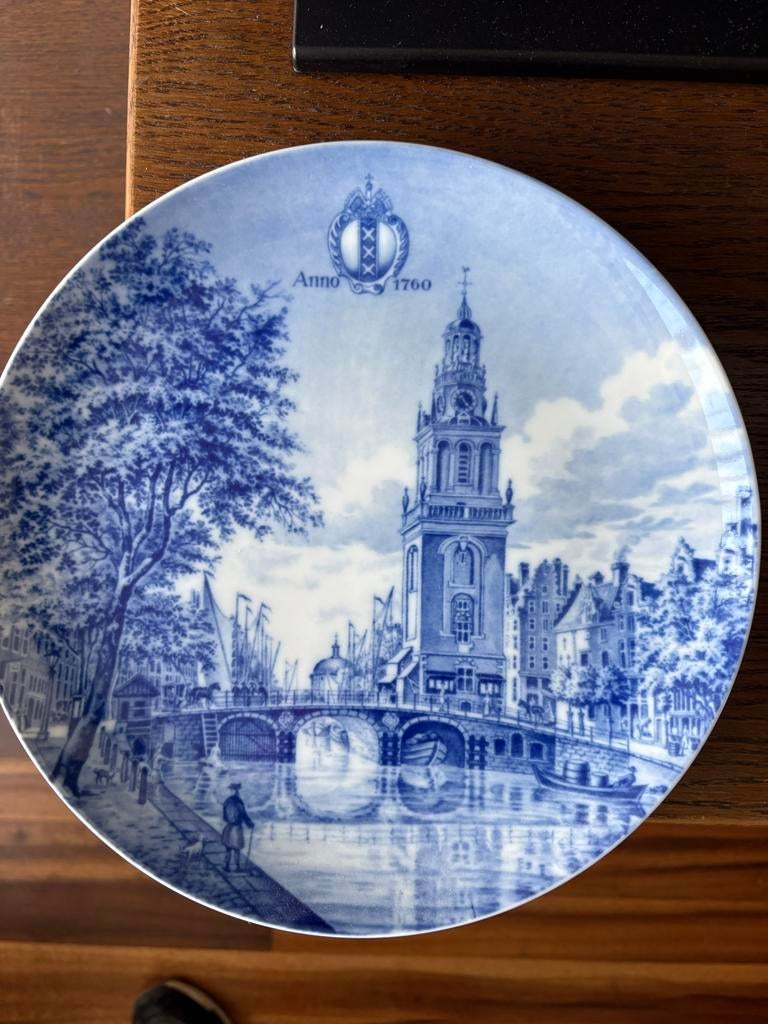 Furstenberg Amsterdam Anno 1760 wandbord - De Torensluis, Antiek en Kunst, Ophalen