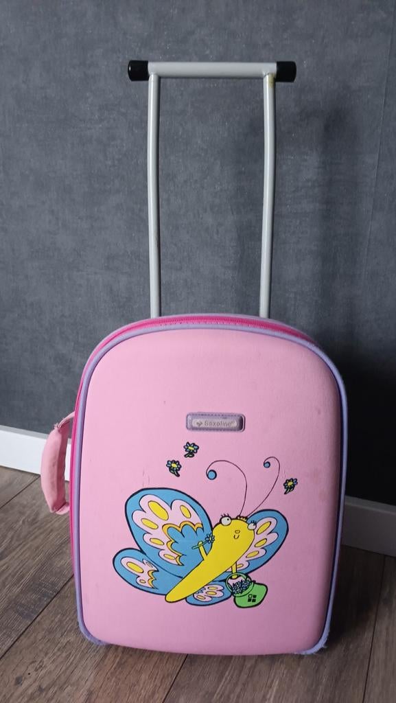 Saxoline kinderkoffertje roze., Ophalen of Verzenden, Gebruikt, Hard kunststof