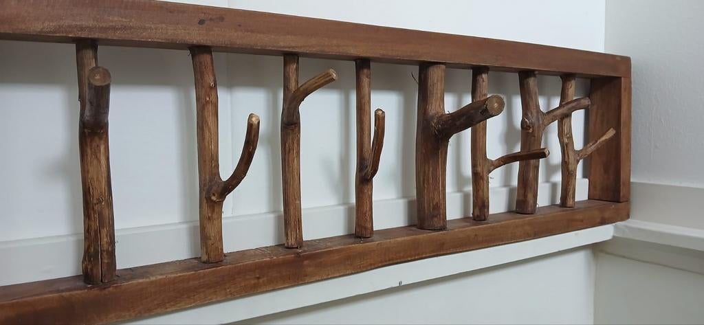 Houten kapstok met takken, Ophalen of Verzenden