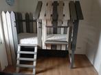 Fantastisch 'huisjesbed' van steigerhout, 85 tot 100 cm, Zo goed als nieuw, 180 cm of meer, Ophalen