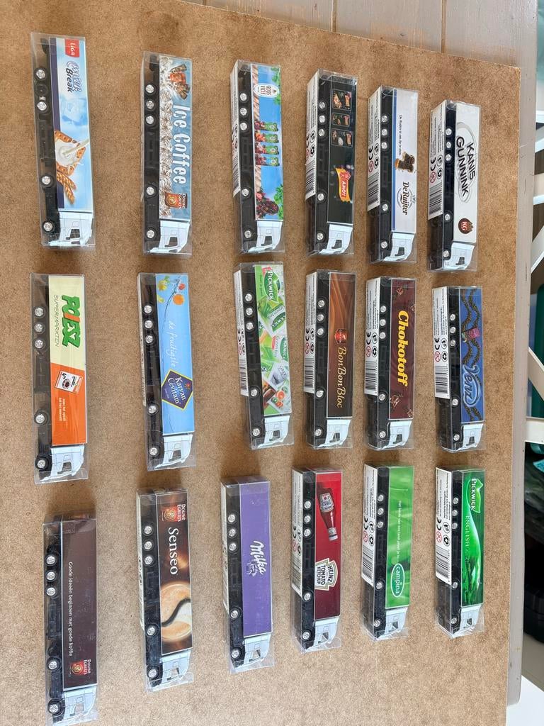 Collectie miniatuur reclame vrachtwagens (diverse merken), Ophalen, Nieuw, Bus of Vrachtwagen