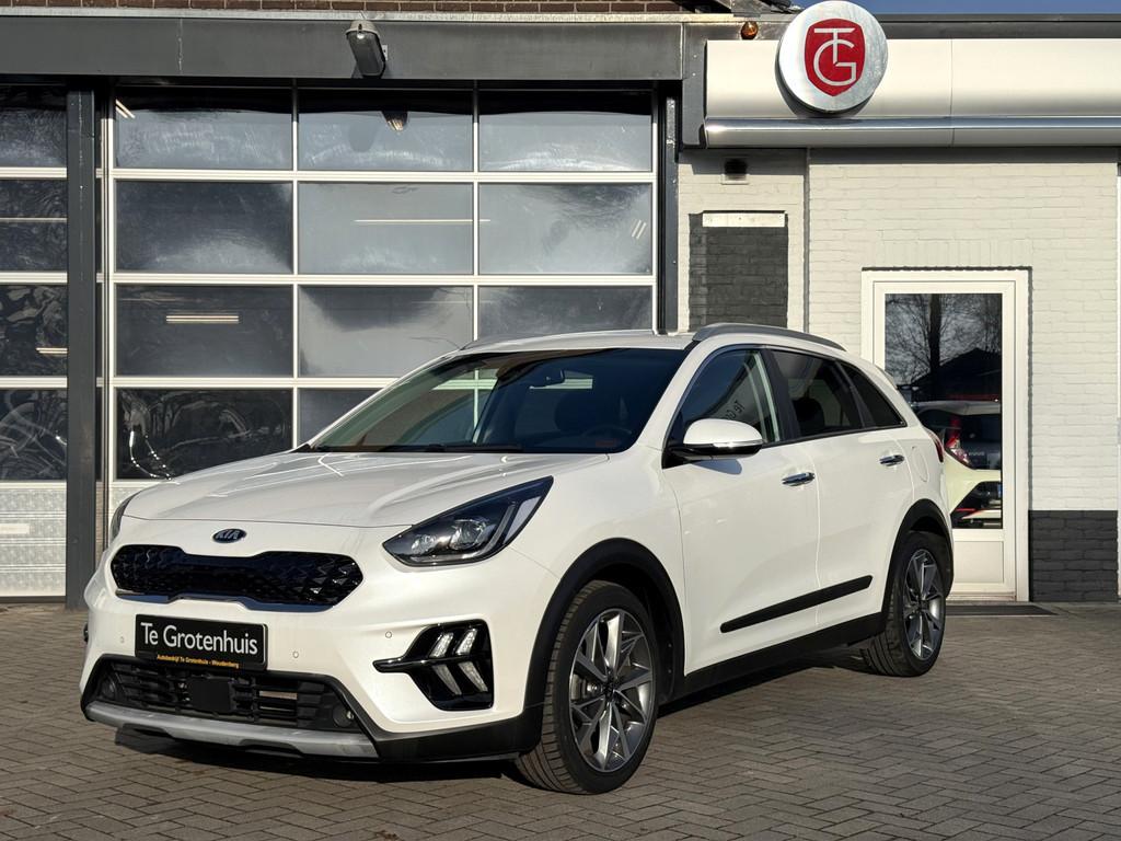 Kia Niro 1.6 GDi Hybrid Executive Line (bj 2019, automaat), Auto's, Kia, Gebruikt, Wit, Leder, Bedrijf