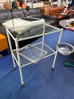 Dokter Arts Ziekenhuis Trolley verbandwagen Lameris, Ophalen, 50 tot 100 cm, Glas, Industrieel Bauhaus Buisframe