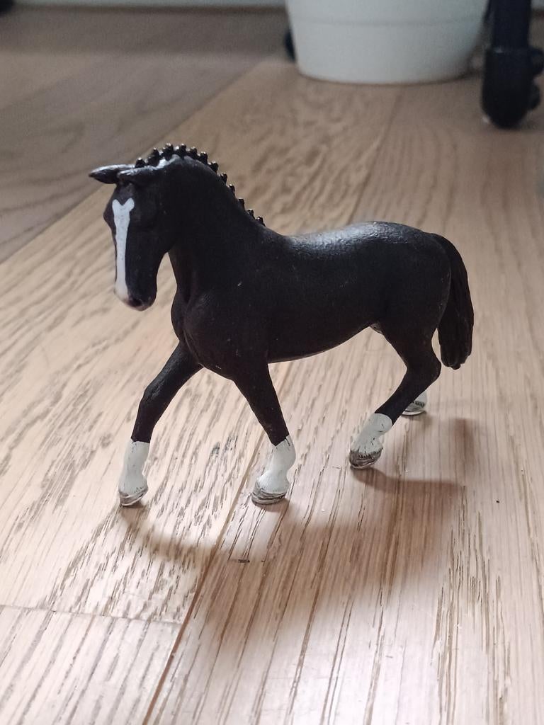 Schleich paard - Zwart paard met witte bles, Ophalen of Verzenden, Gebruikt, Jongen of Meisje