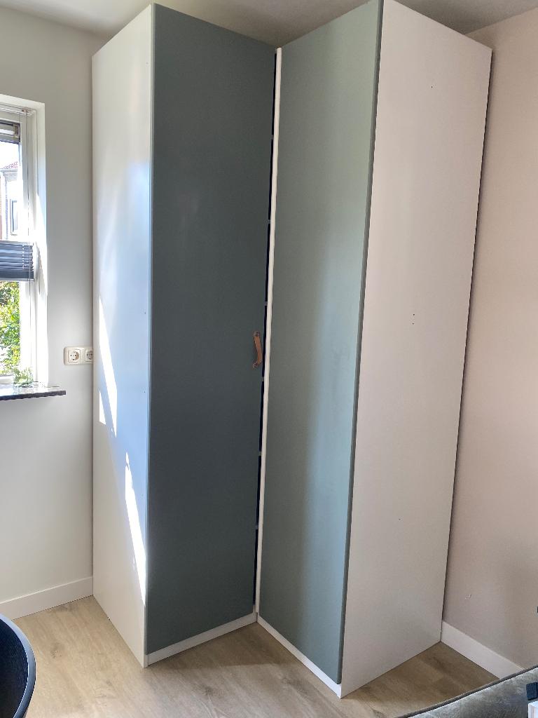 Pax hoekkast groene deuren, Ophalen, 200 cm of meer, 50 tot 100 cm, 50 tot 75 cm