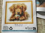 Borduurpakket compleet Hond met bal 33 x 29cm, Ophalen of Verzenden, Nieuw, Borduurpakket