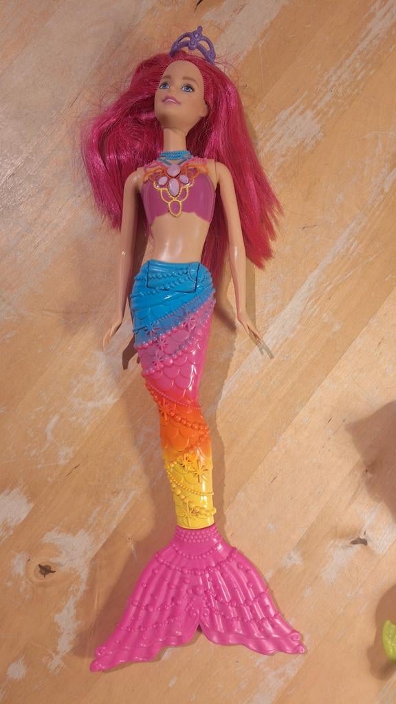 Zeemeermin Barbie met roze haar, Ophalen of Verzenden, Gebruikt, Barbie