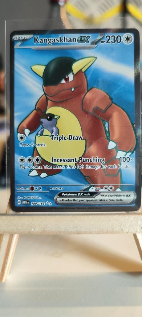 Kangaskhan ex 190/165 151 Pokémon kaart, Hobby en Vrije tijd, Verzamelkaartspellen | Pokémon, Ophalen of Verzenden