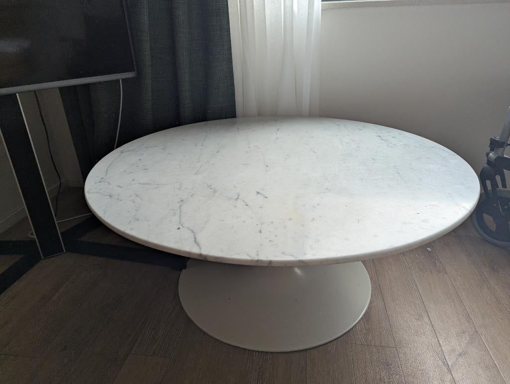Marmeren salontafel Knoll Saarine, Arkana 90x90, Huis en Inrichting, Tafels | Salontafels, Ophalen, Overige materialen, Gebruikt