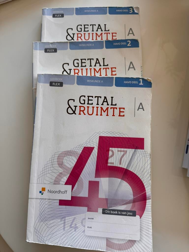 Getal & Ruimte Wiskunde A HAVO deel 1, 2 en 3, Boeken, Schoolboeken, Ophalen, Gelezen, HAVO, Wiskunde A