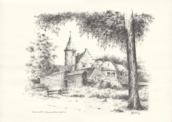 Pentekeningen van Cornelis Johannes Koster., Antiek en Kunst, Kunst | Tekeningen en Foto's, Ophalen of Verzenden