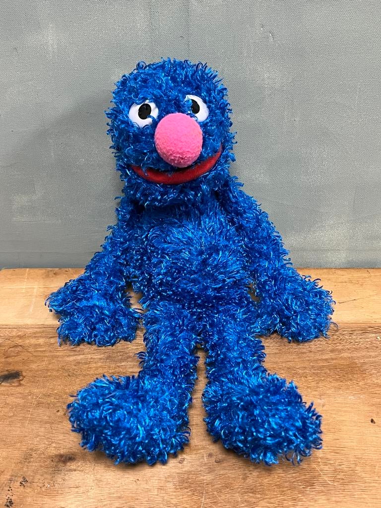 Vintage Grover knuffel Disher Price 2008 Sesamstraat 45 cm, Overige merken, Overige karakters, Overige typen, Blauw